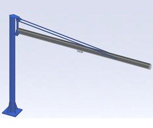 Modular Aluminum Rail Systems Pillar Mounted Jib
