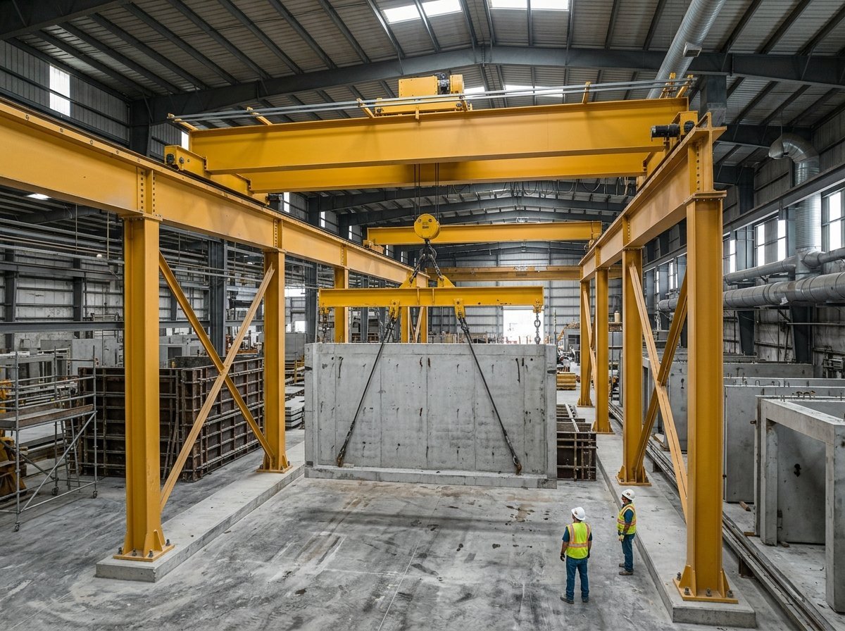 SEN Freestanding Double Girder Crane for Heavy Concrete Casings